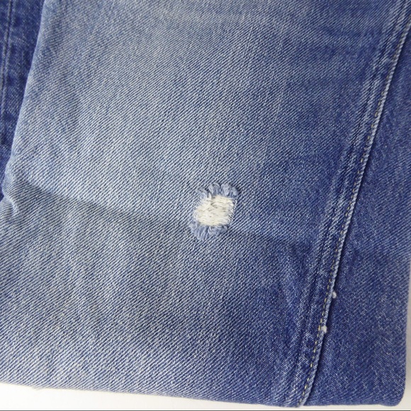 Free People Distressed Cotton Denim Button Front Frayed Hem Jeans NWT Size 24 - Picture 7 of 10